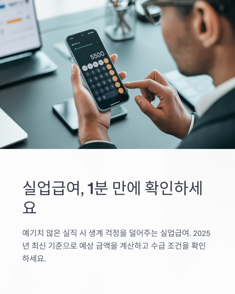 💼 실업급여계산기, 실업급여 예상 금액, 1분 만에 확인! 2025 최신 모의 계산기 & 수급 조건 완벽 분석 (부정수급 주의)