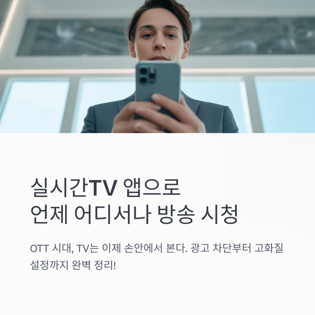 📺 실시간TV 앱 추천|광고 차단 & 고화질 설정까지 정리 (2025 최신 업데이트)