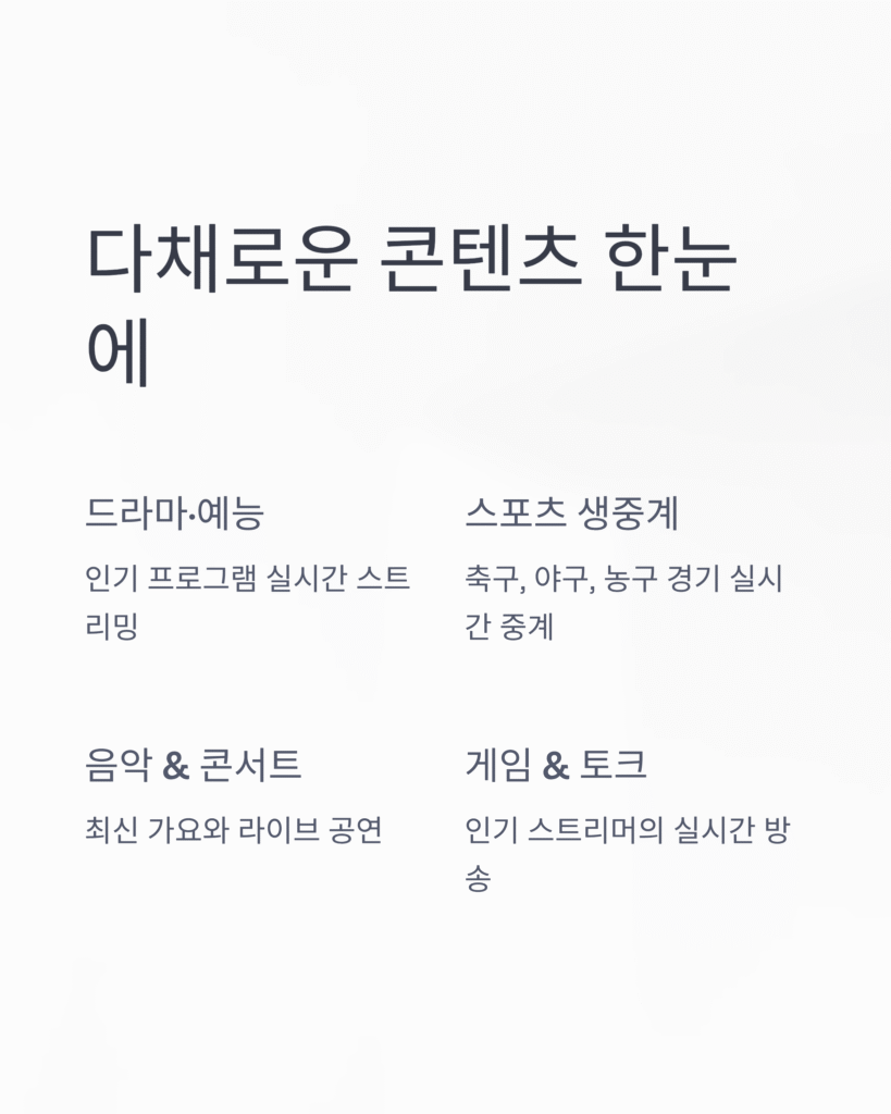무료한 일상에 활력을! 팬더TV 방송으로 다채로운 즐거움을 만끽하세요 🎉