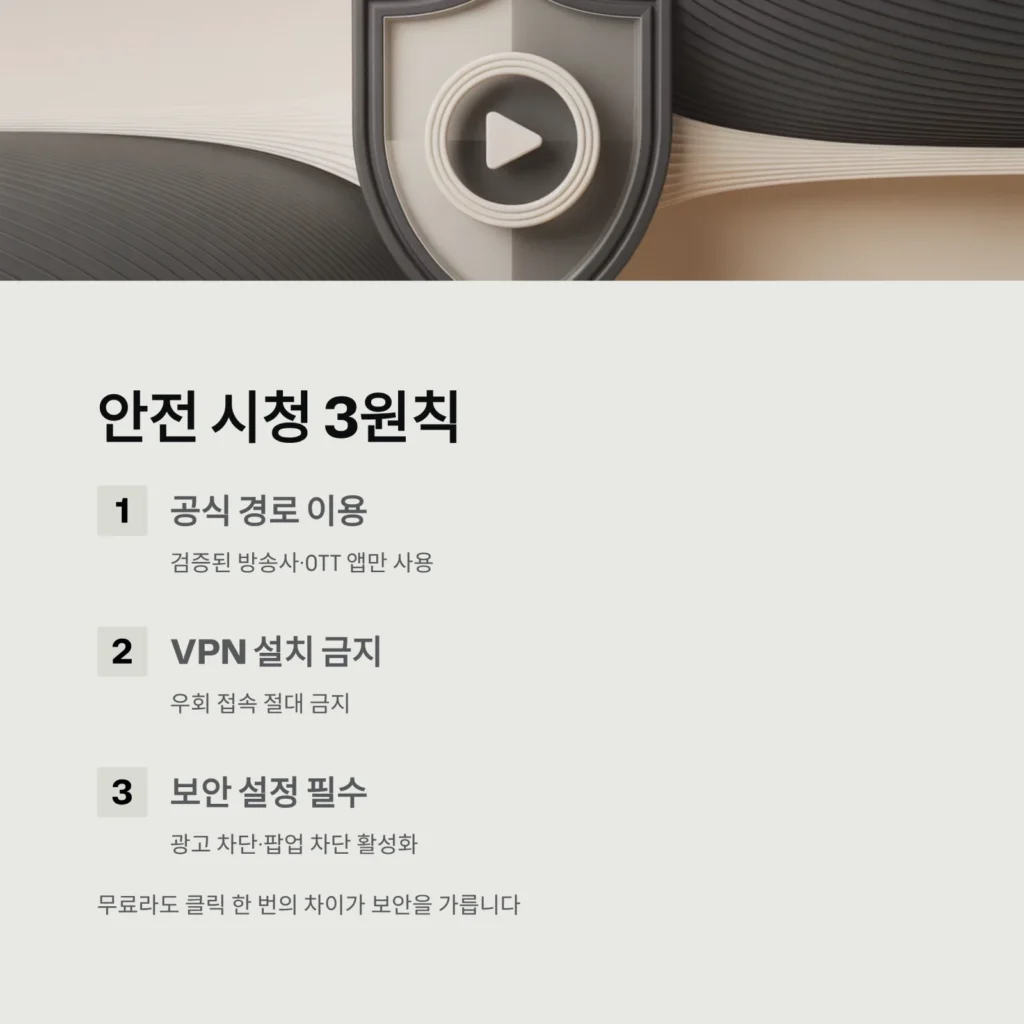 무료TV 안전시청 꿀팁|VPN 위험 피하는 법