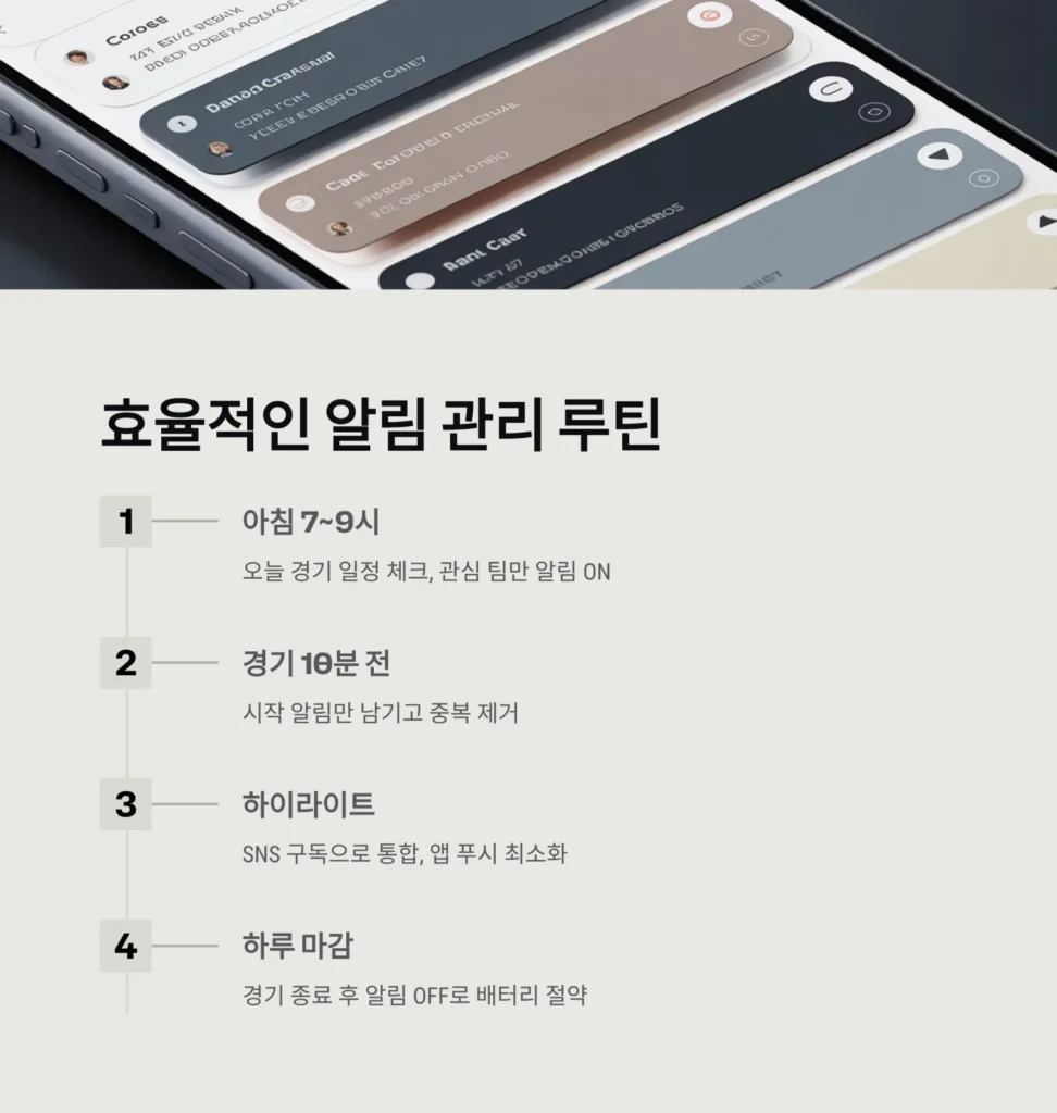 오늘의 경기 실시간 알림 설정하는 방법 | 앱별 꿀팁과 효율적인 알림 관리법