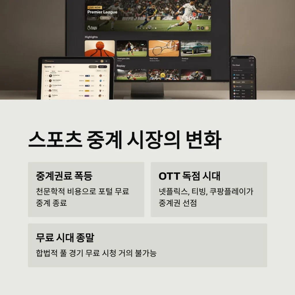 스포츠 중계 시장의 변화 스포츠 중계 시장의 변화