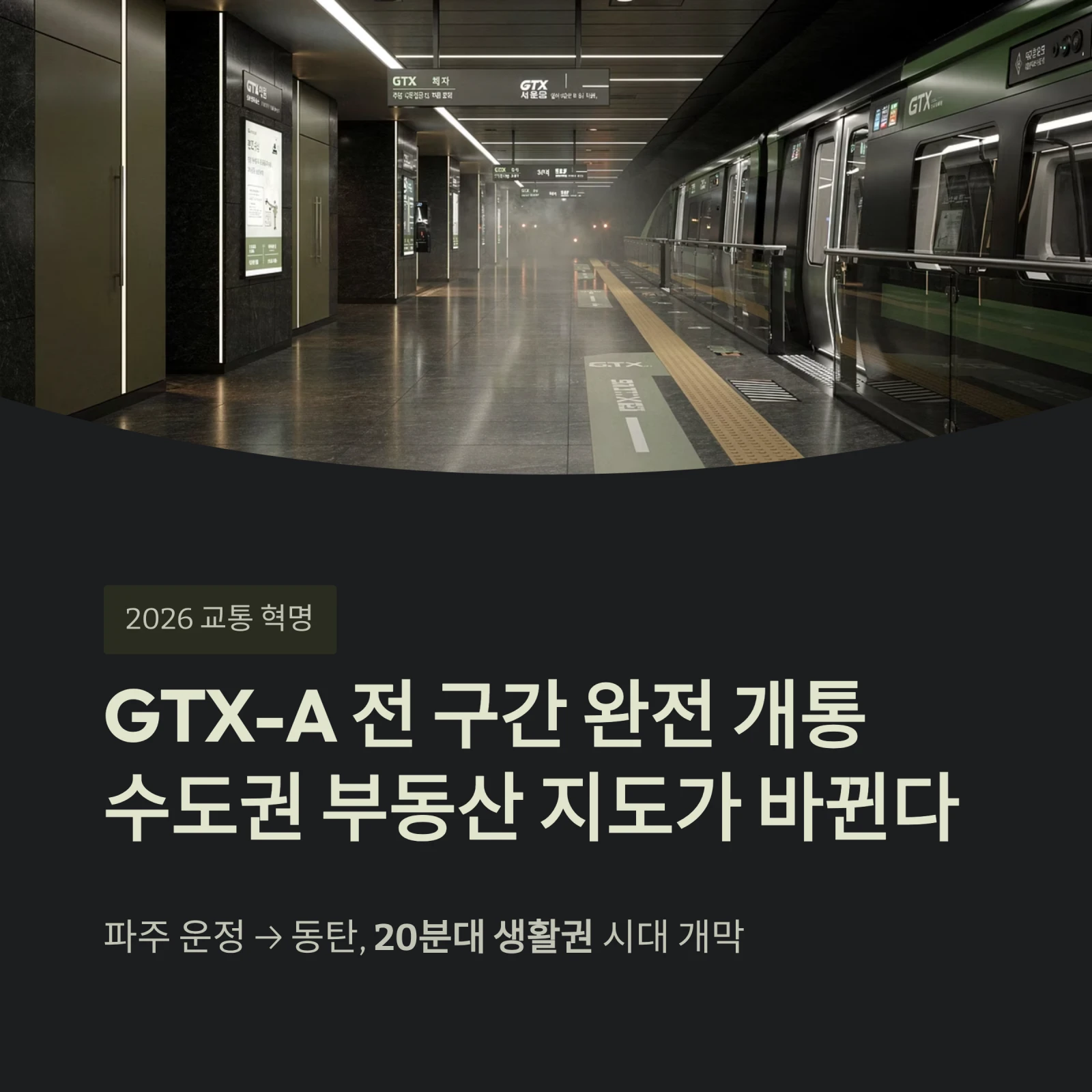 GTX-A 전 구간 완전 개통수도권 부동산 지도가 바뀐다