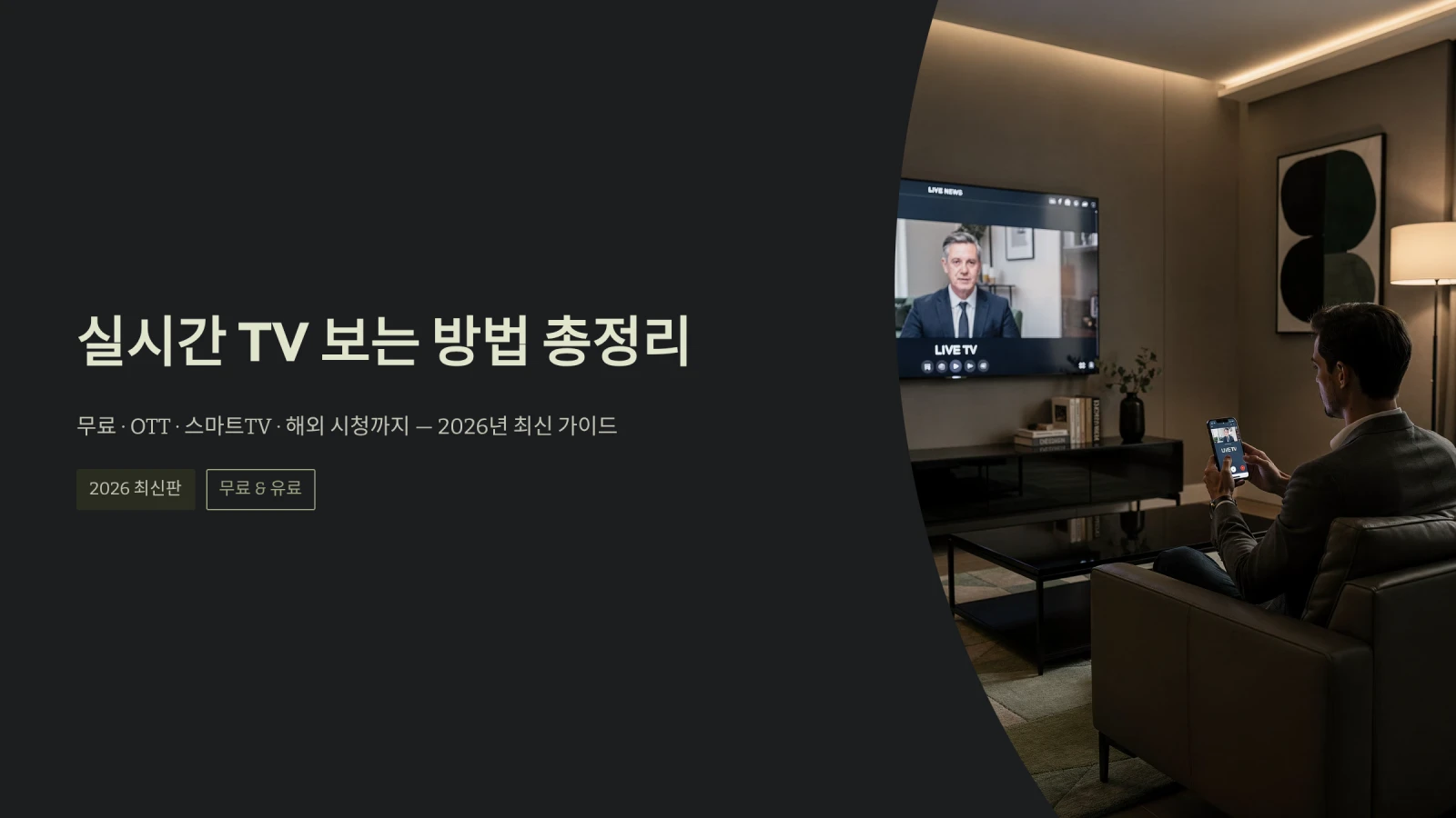 실시간 TV 보는 방법 총정리