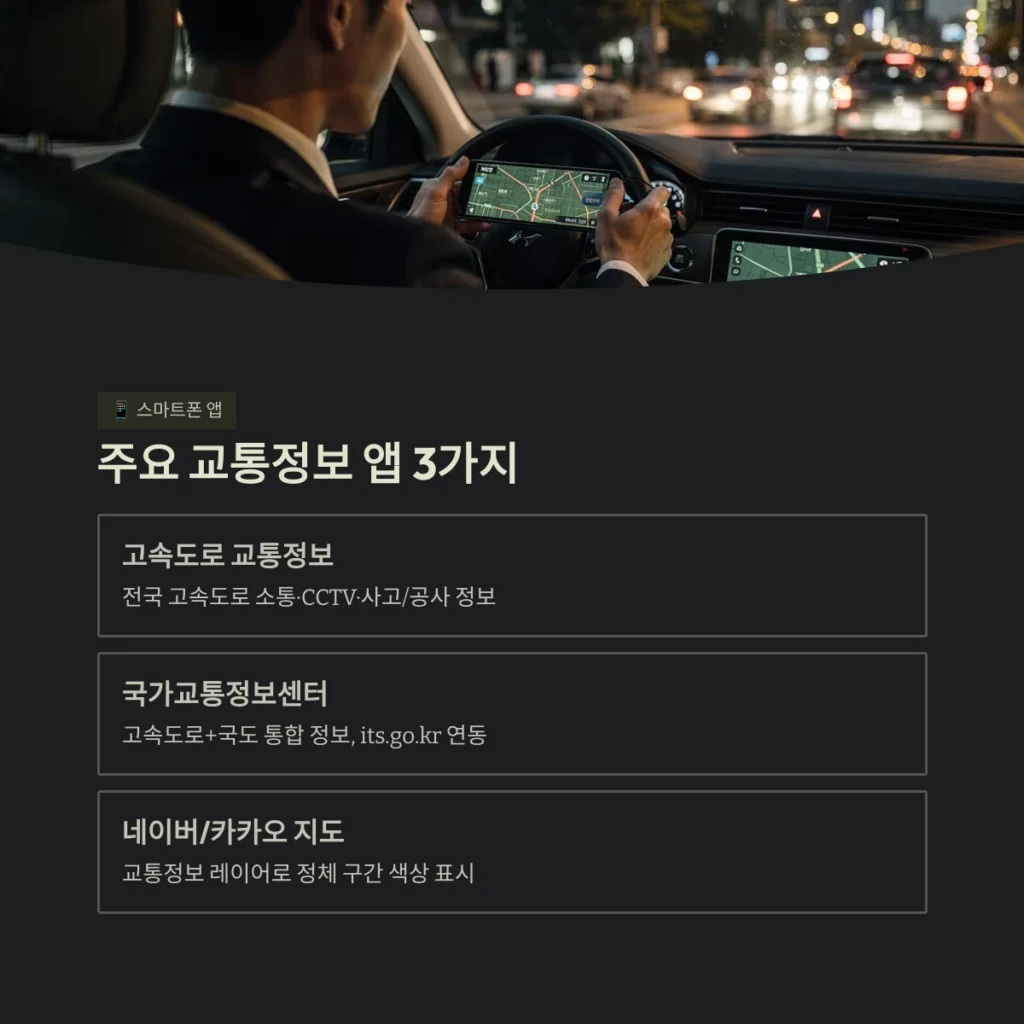 실시간 교통 상황 확인: 스마트폰 앱과 웹사이트로 막힘없이 이동하는 비법 2 주요 교통정보 앱 3가지