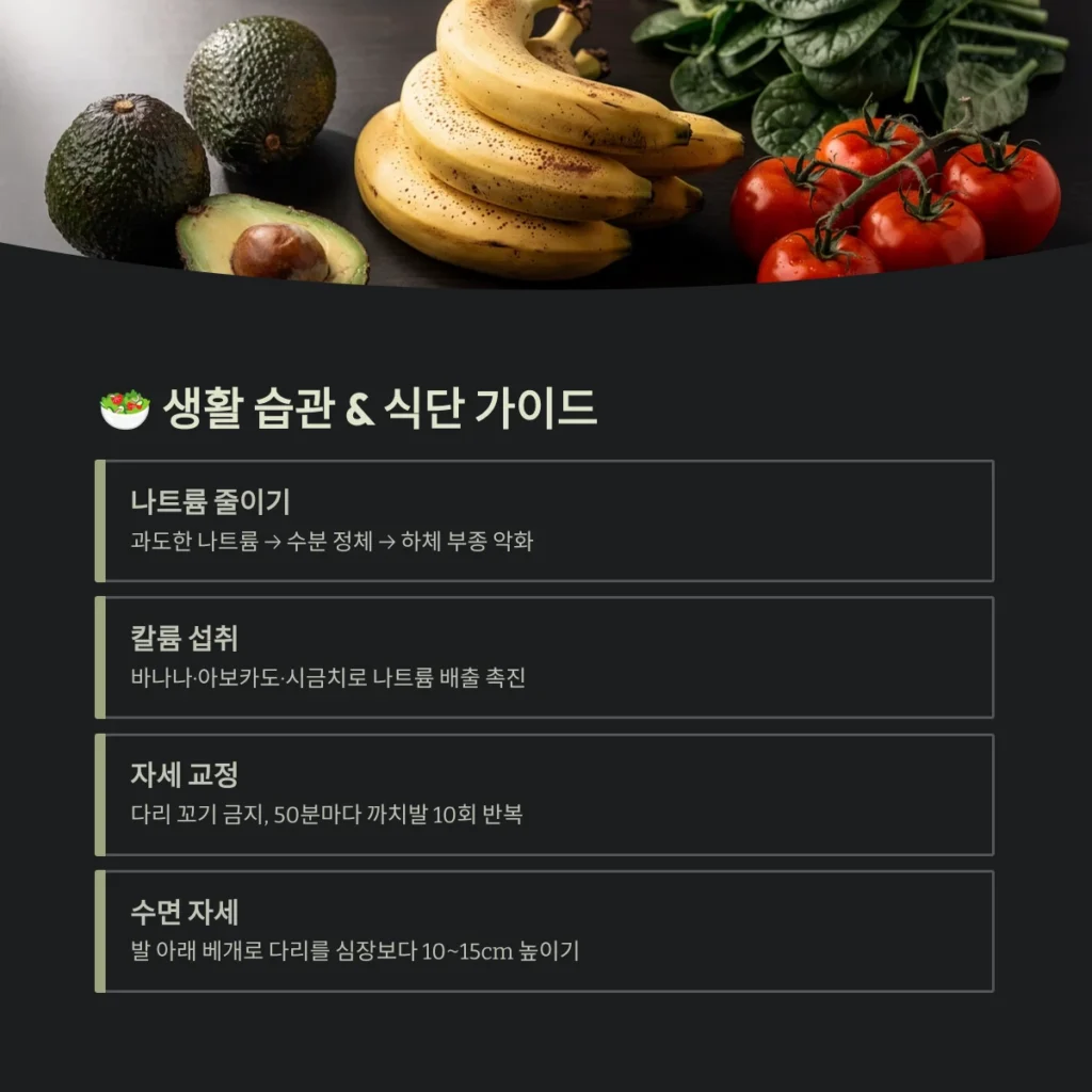 하루 10분으로 가벼워지는 다리, 혈액 순환을 돕는 하체 스트레칭 루틴 완벽 가이드 5 생활 습관 & 식단 가이드