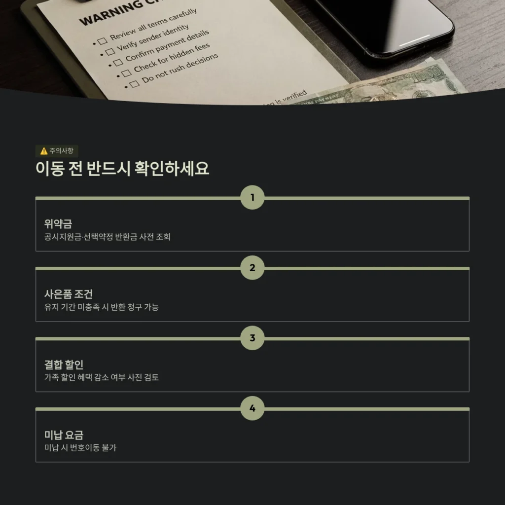 이동 전 반드시 확인하세요