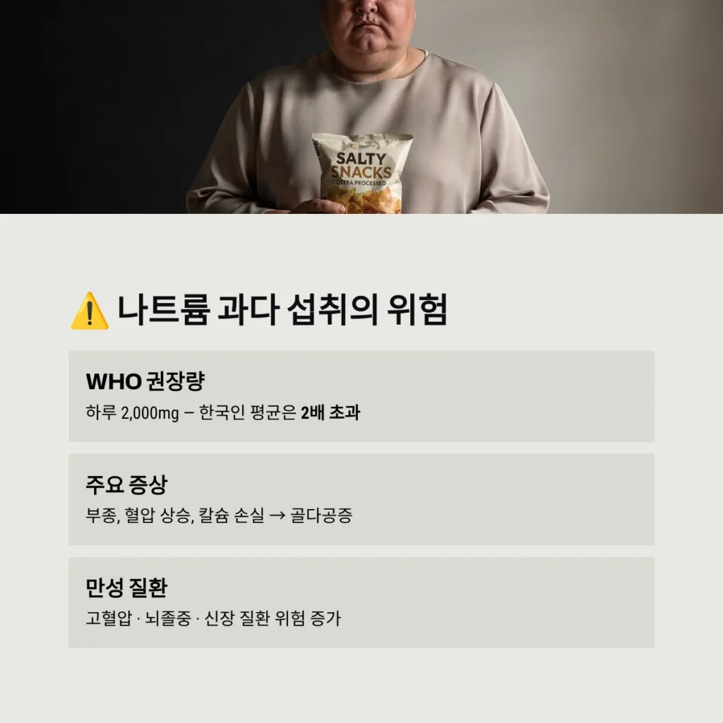나트륨 과다 섭취의 위험
