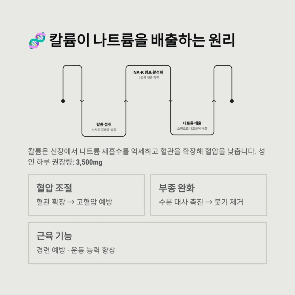 칼륨이 나트륨을 배출하는 원리