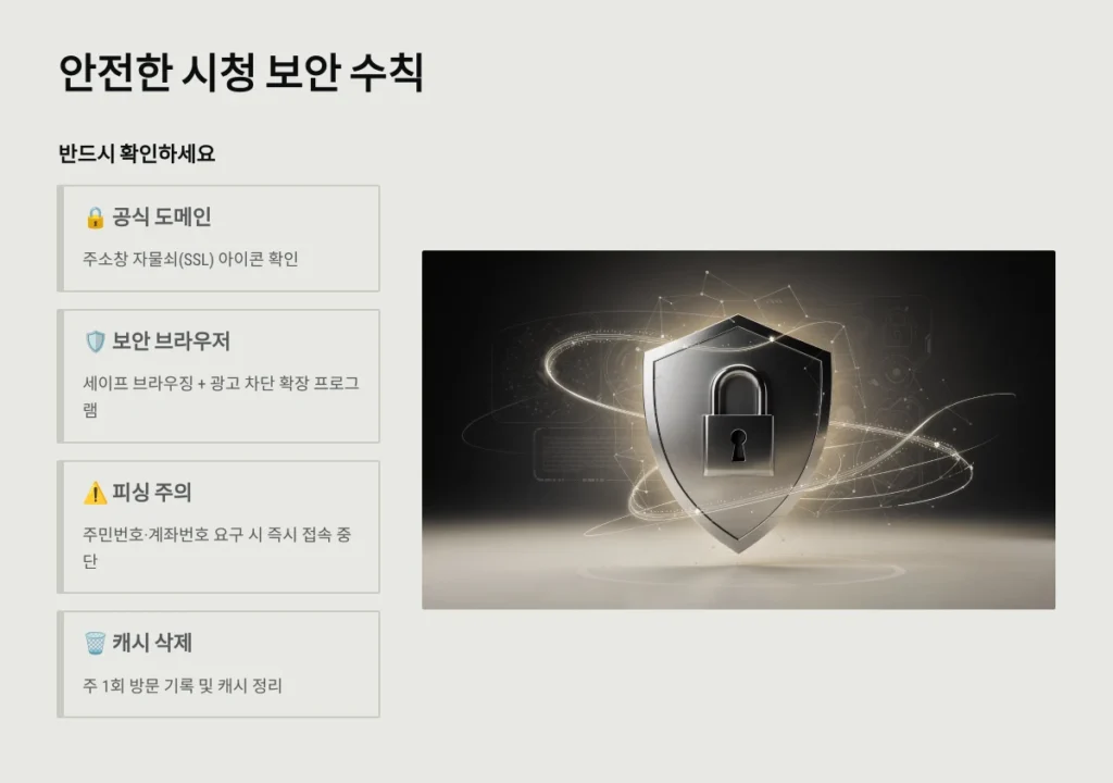 안전한 시청 보안 수칙